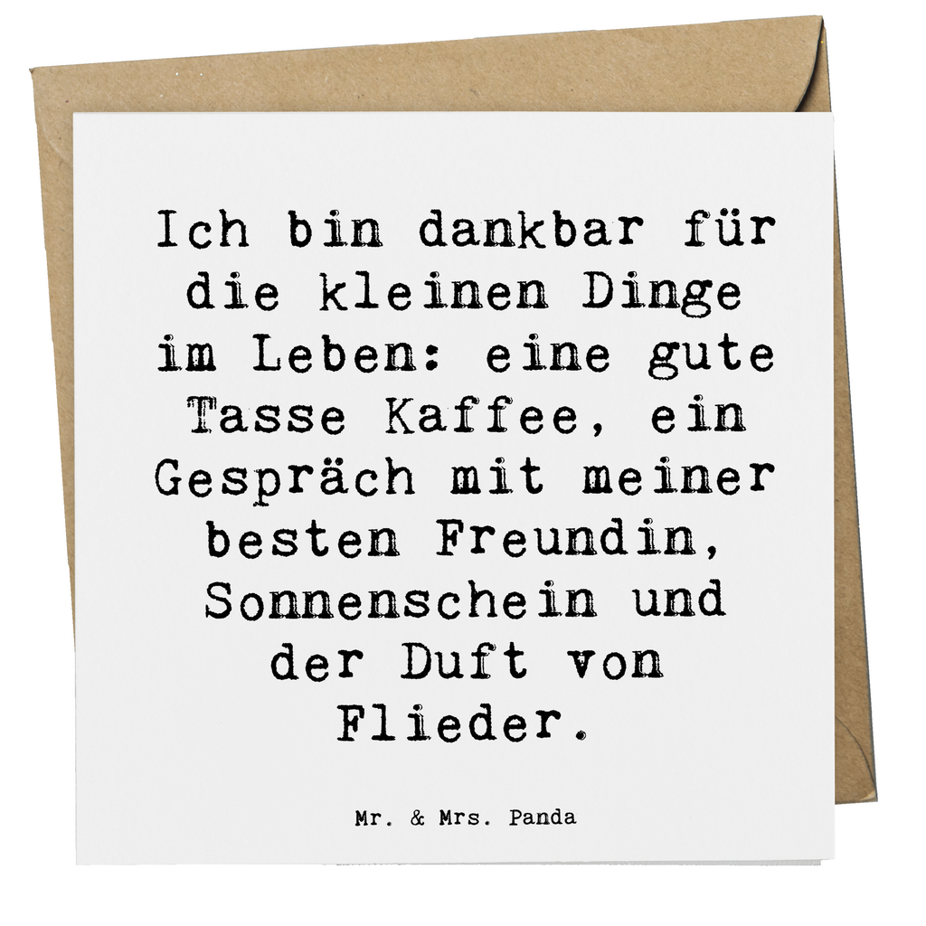 Deluxe Karte Spruch Dankbarkeit für kleine Dinge Karte, Grußkarte, Klappkarte, Einladungskarte, Glückwunschkarte, Hochzeitskarte, Geburtstagskarte, Hochwertige Grußkarte, Hochwertige Klappkarte