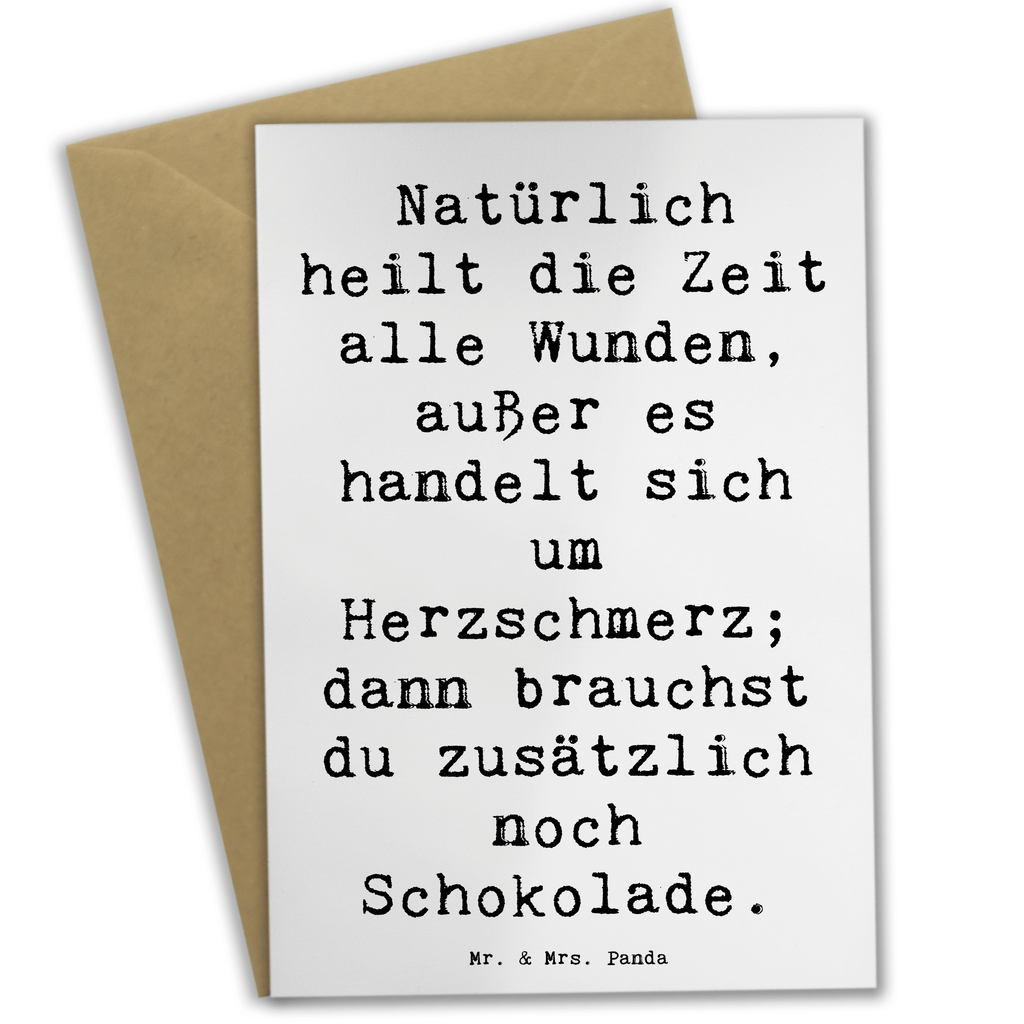 Grußkarte Spruch Herzschmerz Schokolade Grußkarte, Klappkarte, Einladungskarte, Glückwunschkarte, Hochzeitskarte, Geburtstagskarte, Karte, Ansichtskarten