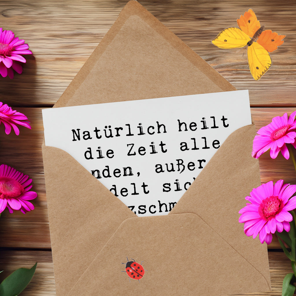 Deluxe Karte Spruch Herzschmerz Schokolade Karte, Grußkarte, Klappkarte, Einladungskarte, Glückwunschkarte, Hochzeitskarte, Geburtstagskarte, Hochwertige Grußkarte, Hochwertige Klappkarte