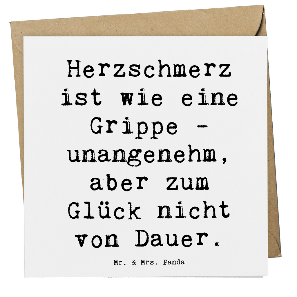 Deluxe Karte Spruch Herzschmerz Grippe Karte, Grußkarte, Klappkarte, Einladungskarte, Glückwunschkarte, Hochzeitskarte, Geburtstagskarte, Hochwertige Grußkarte, Hochwertige Klappkarte