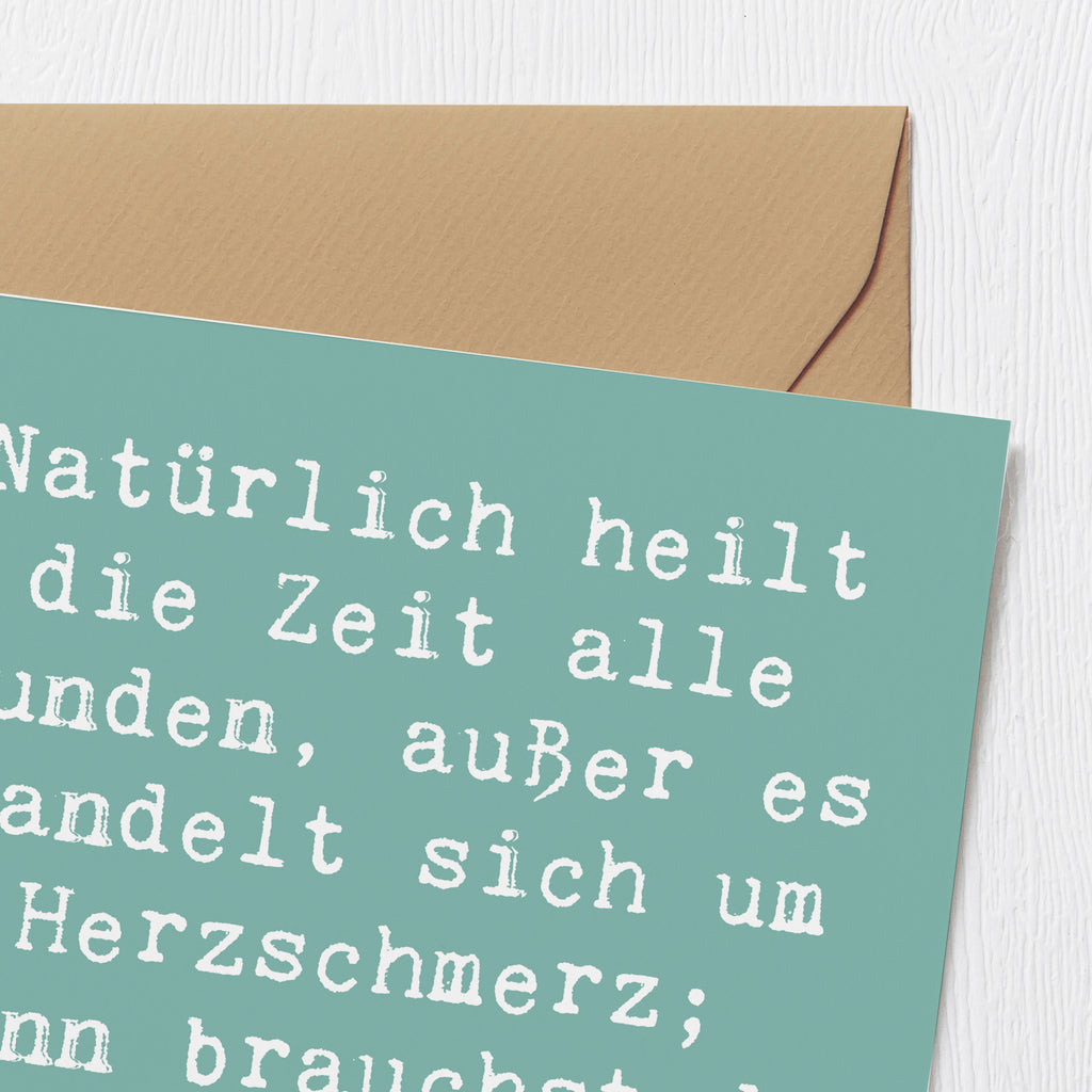 Deluxe Karte Spruch Herzschmerz Schokolade Karte, Grußkarte, Klappkarte, Einladungskarte, Glückwunschkarte, Hochzeitskarte, Geburtstagskarte, Hochwertige Grußkarte, Hochwertige Klappkarte