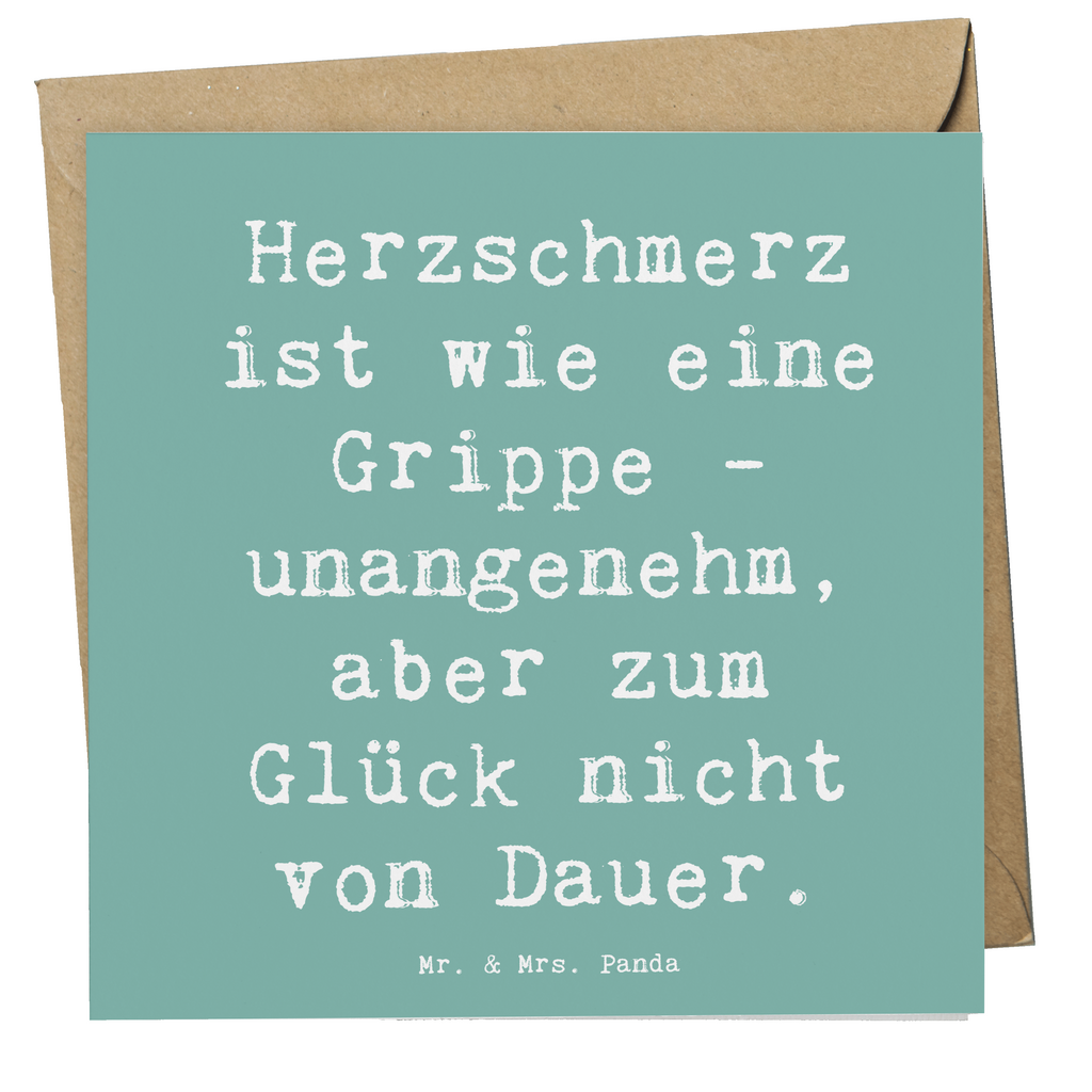 Deluxe Karte Spruch Herzschmerz Grippe Karte, Grußkarte, Klappkarte, Einladungskarte, Glückwunschkarte, Hochzeitskarte, Geburtstagskarte, Hochwertige Grußkarte, Hochwertige Klappkarte