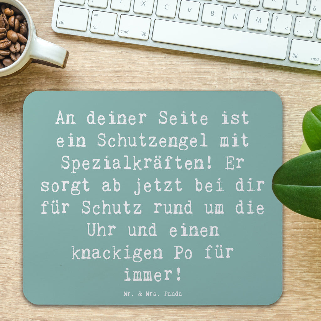 Mauspad Spruch Schutz Schutzengel Mousepad, Computer zubehör, Büroausstattung, PC Zubehör, Arbeitszimmer, Mauspad, Einzigartiges Mauspad, Designer Mauspad, Mausunterlage, Mauspad Büro