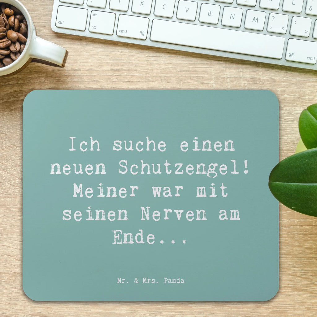 Mauspad Spruch Neuer Schutz Mousepad, Computer zubehör, Büroausstattung, PC Zubehör, Arbeitszimmer, Mauspad, Einzigartiges Mauspad, Designer Mauspad, Mausunterlage, Mauspad Büro