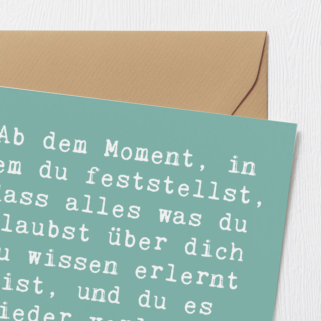 Deluxe Karte Spruch Erleuchtung und Freiheit Karte, Grußkarte, Klappkarte, Einladungskarte, Glückwunschkarte, Hochzeitskarte, Geburtstagskarte, Hochwertige Grußkarte, Hochwertige Klappkarte