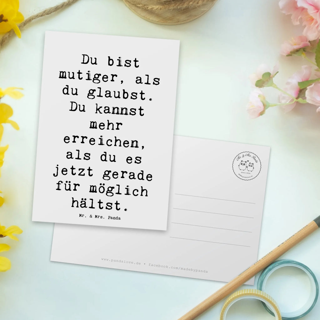 Postkarte Spruch Mut und Tapferkeit Postkarte, Karte, Geschenkkarte, Grußkarte, Einladung, Ansichtskarte, Geburtstagskarte, Einladungskarte, Dankeskarte, Ansichtskarten, Einladung Geburtstag, Einladungskarten Geburtstag