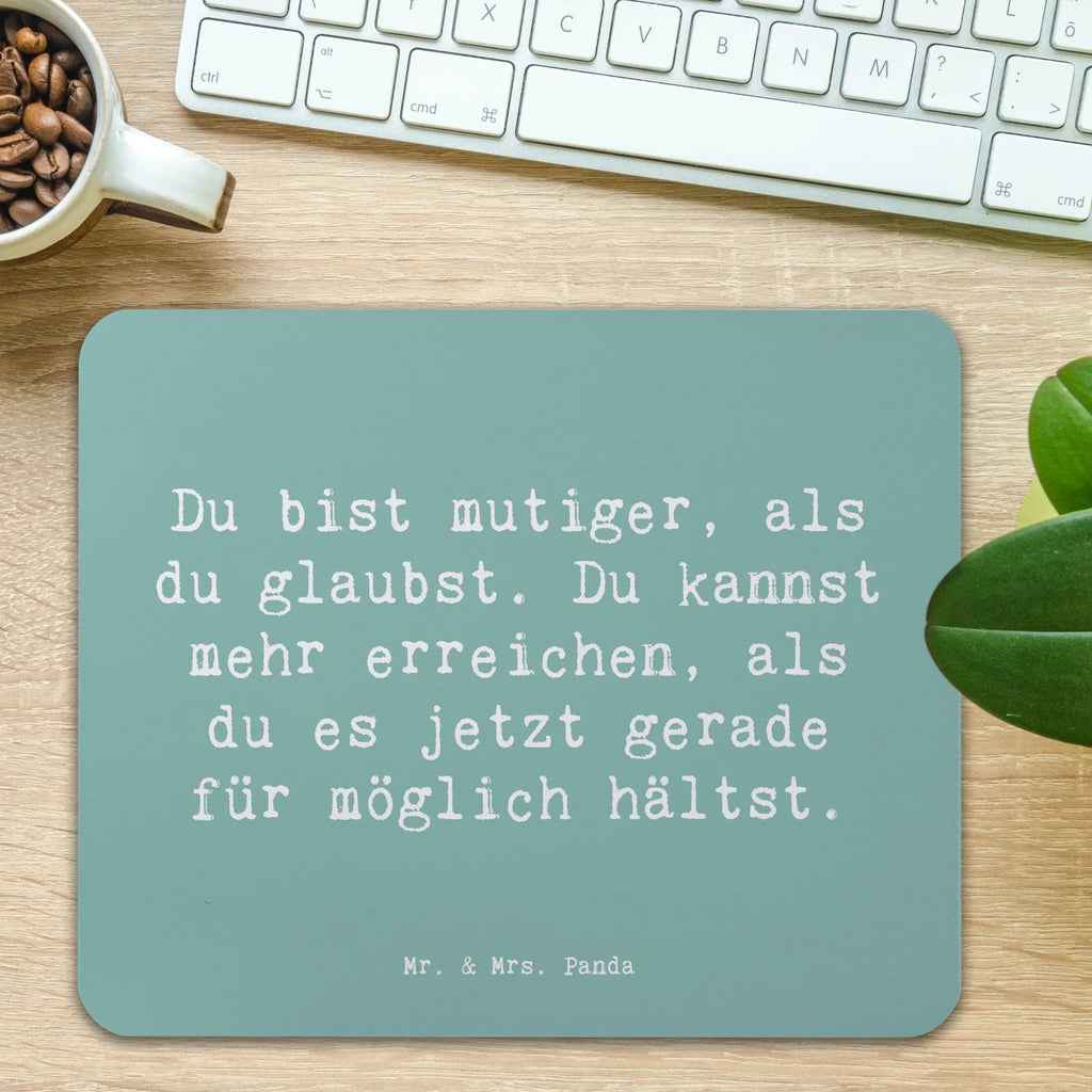 Mauspad Spruch Mut und Tapferkeit Mousepad, Computer zubehör, Büroausstattung, PC Zubehör, Arbeitszimmer, Mauspad, Einzigartiges Mauspad, Designer Mauspad, Mausunterlage, Mauspad Büro