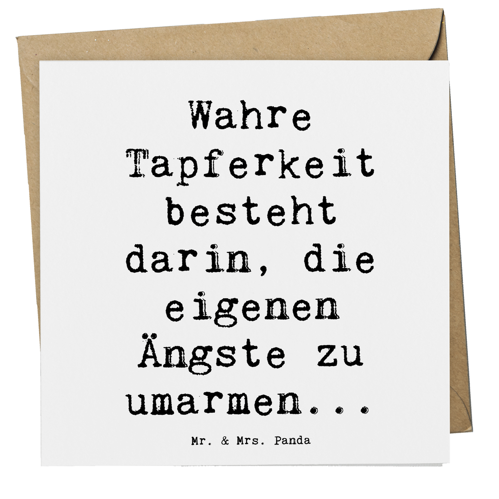 Deluxe Karte Spruch Tapferkeit Umarmung Karte, Grußkarte, Klappkarte, Einladungskarte, Glückwunschkarte, Hochzeitskarte, Geburtstagskarte, Hochwertige Grußkarte, Hochwertige Klappkarte