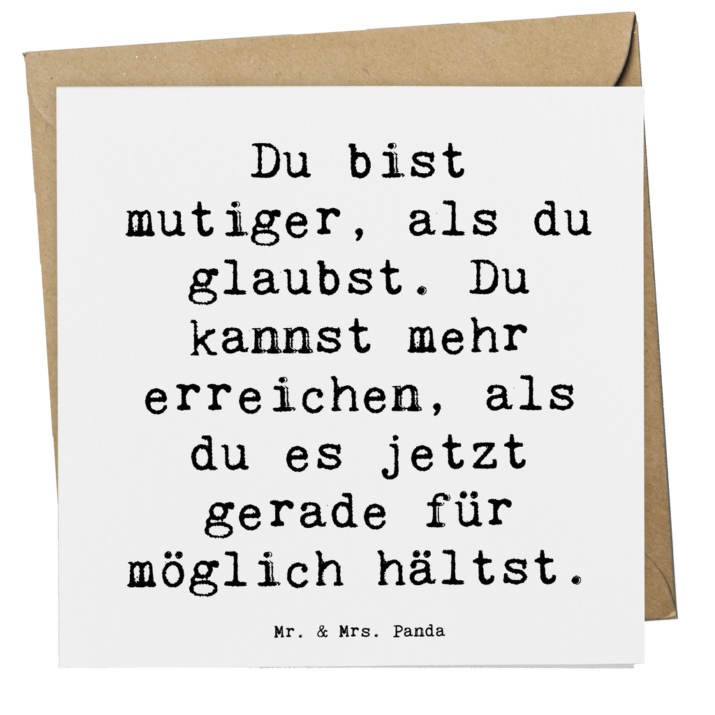 Deluxe Karte Spruch Mut und Tapferkeit Karte, Grußkarte, Klappkarte, Einladungskarte, Glückwunschkarte, Hochzeitskarte, Geburtstagskarte, Hochwertige Grußkarte, Hochwertige Klappkarte