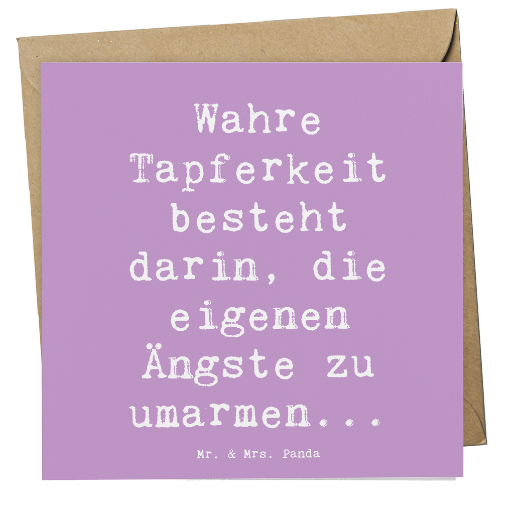 Deluxe Karte Spruch Tapferkeit Umarmung Karte, Grußkarte, Klappkarte, Einladungskarte, Glückwunschkarte, Hochzeitskarte, Geburtstagskarte, Hochwertige Grußkarte, Hochwertige Klappkarte