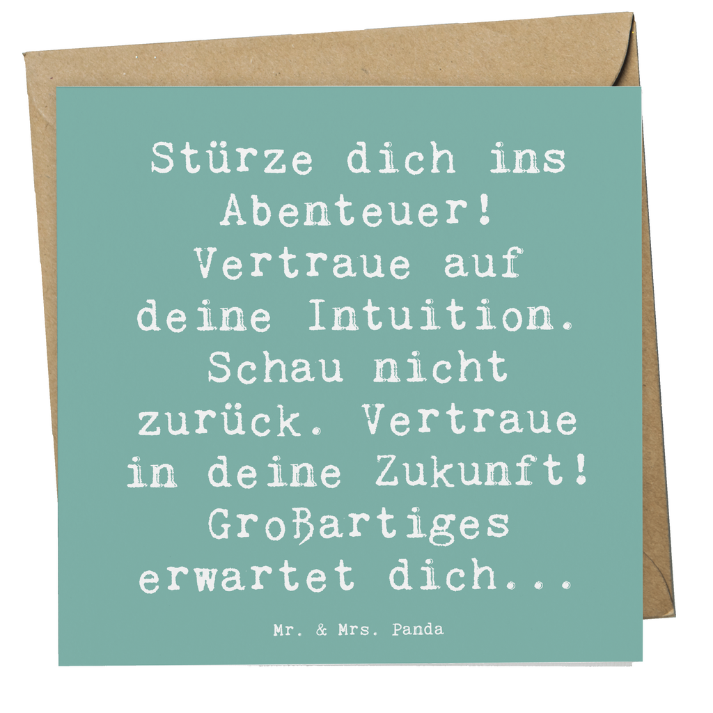 Deluxe Karte Spruch Tapferkeit und Intuition Karte, Grußkarte, Klappkarte, Einladungskarte, Glückwunschkarte, Hochzeitskarte, Geburtstagskarte, Hochwertige Grußkarte, Hochwertige Klappkarte