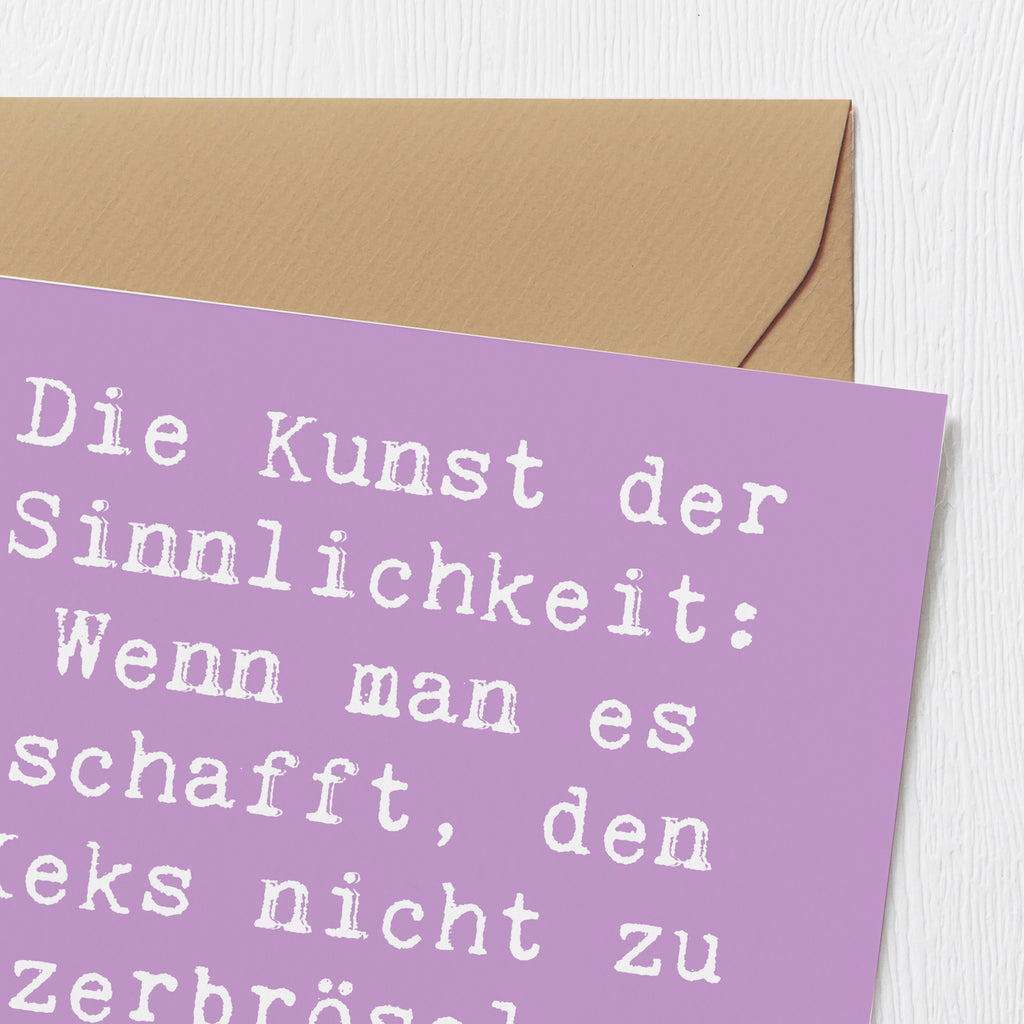 Deluxe Karte Spruch Kunst der Sinnlichkeit Karte, Grußkarte, Klappkarte, Einladungskarte, Glückwunschkarte, Hochzeitskarte, Geburtstagskarte, Hochwertige Grußkarte, Hochwertige Klappkarte