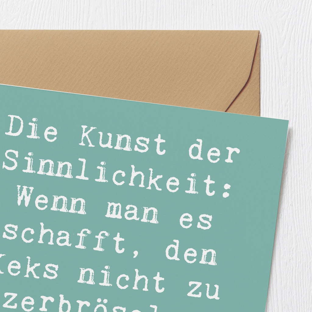 Deluxe Karte Spruch Kunst der Sinnlichkeit Karte, Grußkarte, Klappkarte, Einladungskarte, Glückwunschkarte, Hochzeitskarte, Geburtstagskarte, Hochwertige Grußkarte, Hochwertige Klappkarte