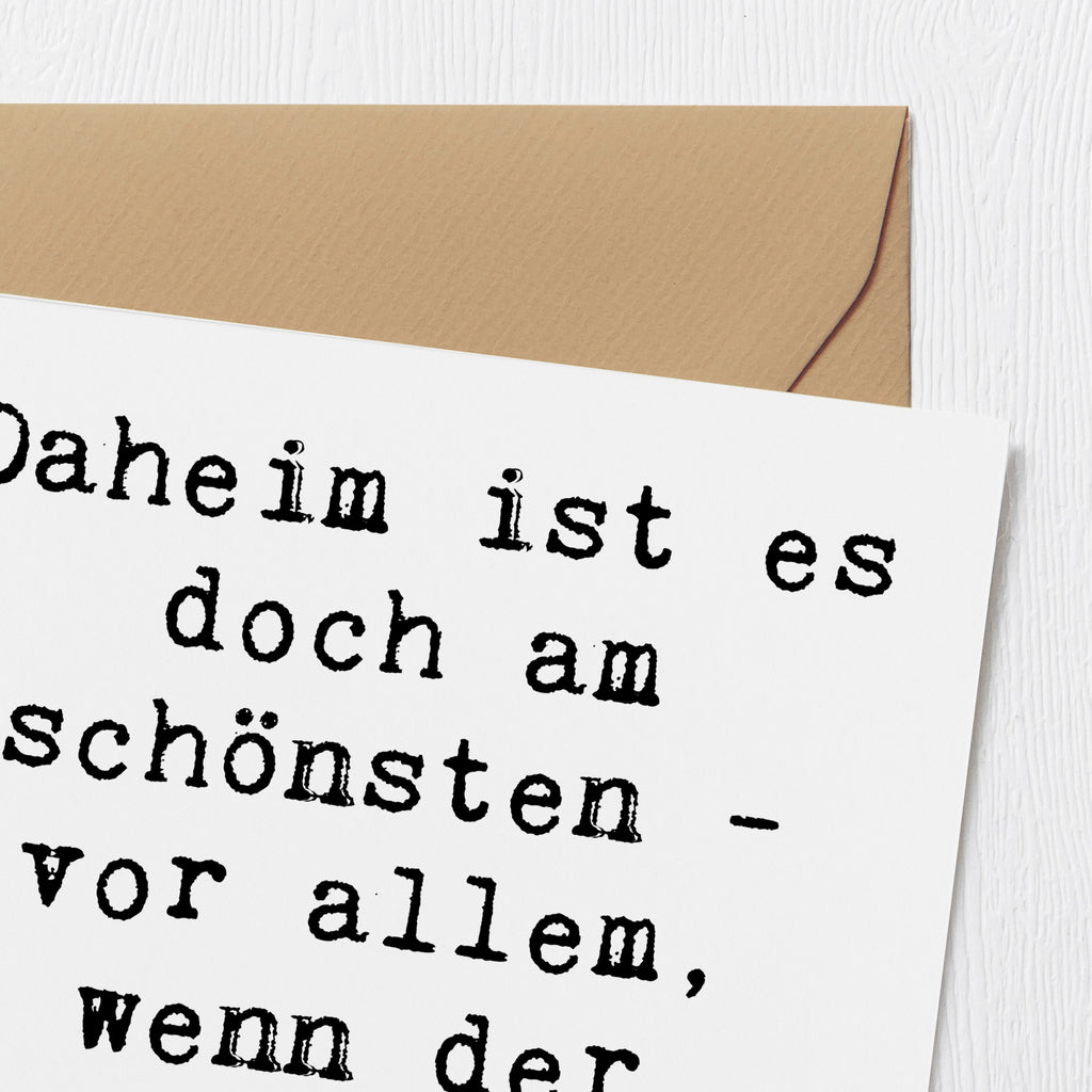 Deluxe Karte Spruch Geborgenheit im Zuhause Karte, Grußkarte, Klappkarte, Einladungskarte, Glückwunschkarte, Hochzeitskarte, Geburtstagskarte, Hochwertige Grußkarte, Hochwertige Klappkarte