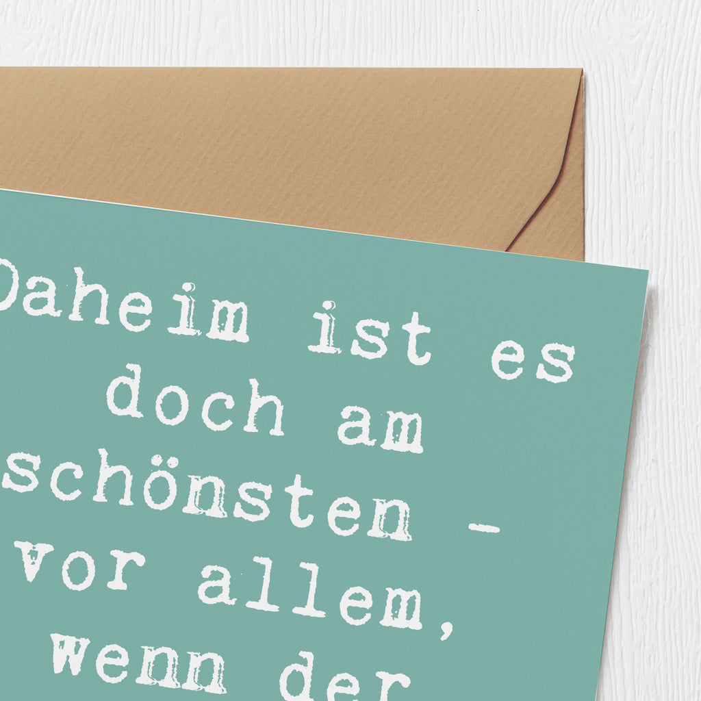 Deluxe Karte Spruch Geborgenheit im Zuhause Karte, Grußkarte, Klappkarte, Einladungskarte, Glückwunschkarte, Hochzeitskarte, Geburtstagskarte, Hochwertige Grußkarte, Hochwertige Klappkarte