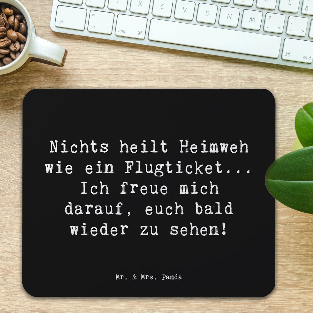 Mauspad Spruch Heimweh Ticket Mousepad, Computer zubehör, Büroausstattung, PC Zubehör, Arbeitszimmer, Mauspad, Einzigartiges Mauspad, Designer Mauspad, Mausunterlage, Mauspad Büro