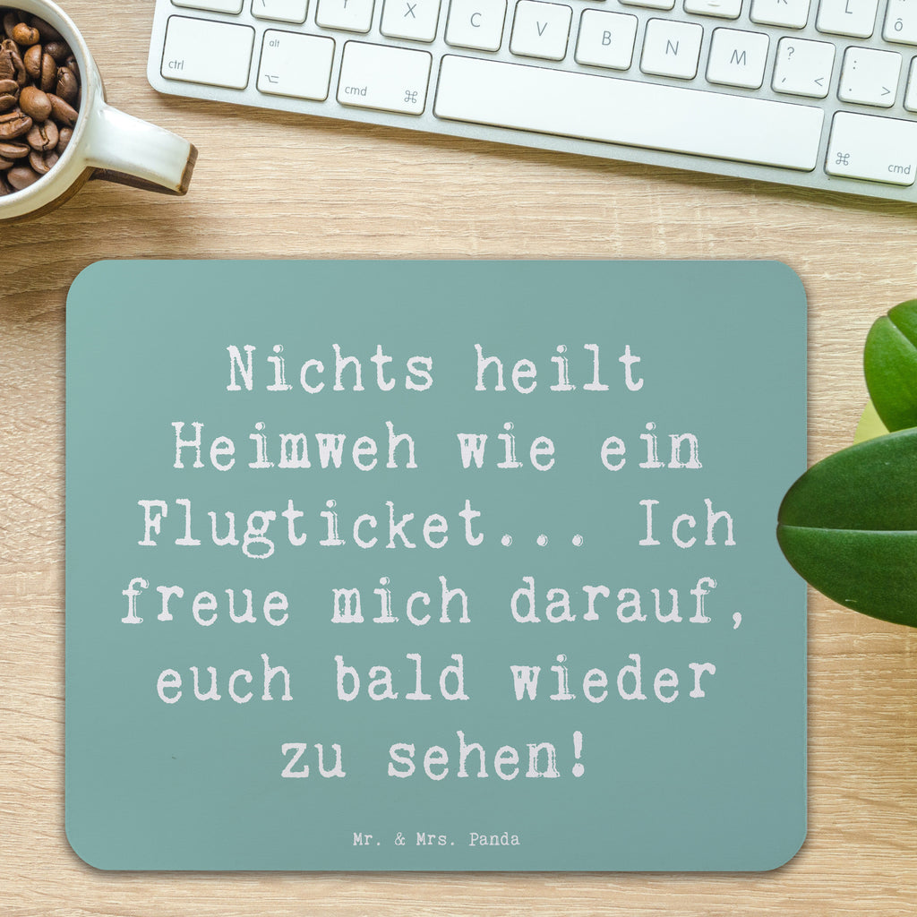 Mauspad Spruch Heimweh Ticket Mousepad, Computer zubehör, Büroausstattung, PC Zubehör, Arbeitszimmer, Mauspad, Einzigartiges Mauspad, Designer Mauspad, Mausunterlage, Mauspad Büro