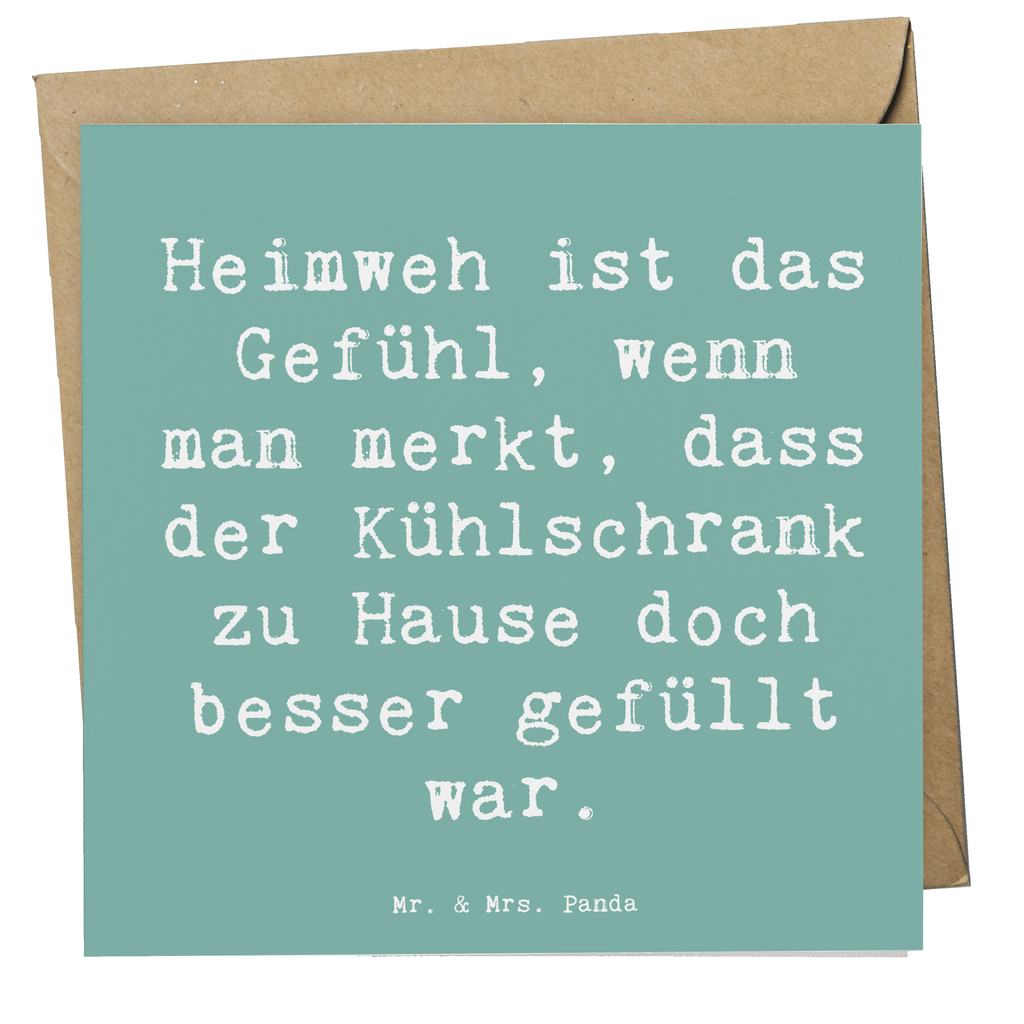 Deluxe Karte Spruch Heimweh Kühlschrank Karte, Grußkarte, Klappkarte, Einladungskarte, Glückwunschkarte, Hochzeitskarte, Geburtstagskarte, Hochwertige Grußkarte, Hochwertige Klappkarte