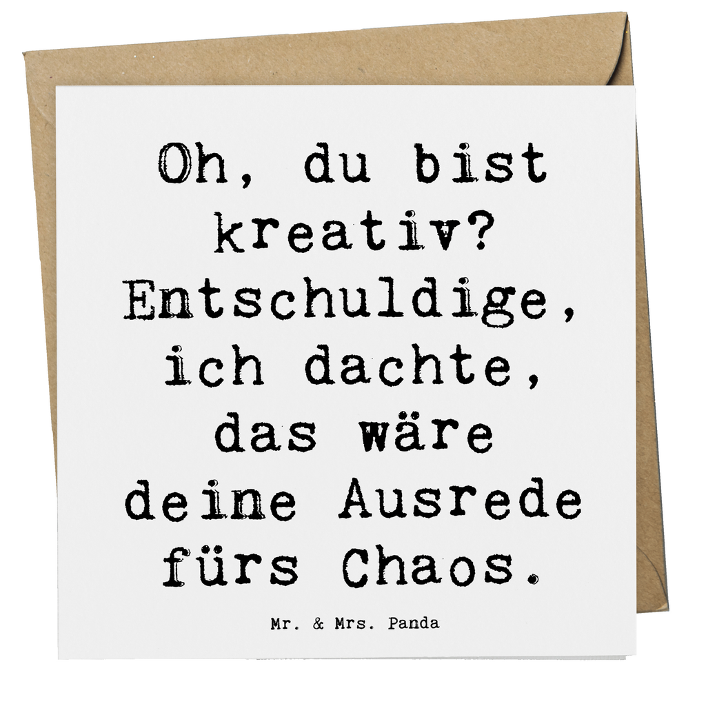 Deluxe Karte Spruch Kreatives Chaos Karte, Grußkarte, Klappkarte, Einladungskarte, Glückwunschkarte, Hochzeitskarte, Geburtstagskarte, Hochwertige Grußkarte, Hochwertige Klappkarte