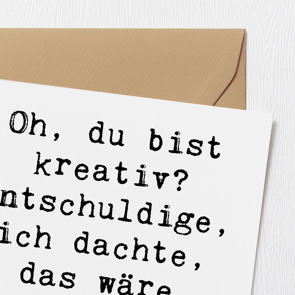 Deluxe Karte Spruch Kreatives Chaos Karte, Grußkarte, Klappkarte, Einladungskarte, Glückwunschkarte, Hochzeitskarte, Geburtstagskarte, Hochwertige Grußkarte, Hochwertige Klappkarte