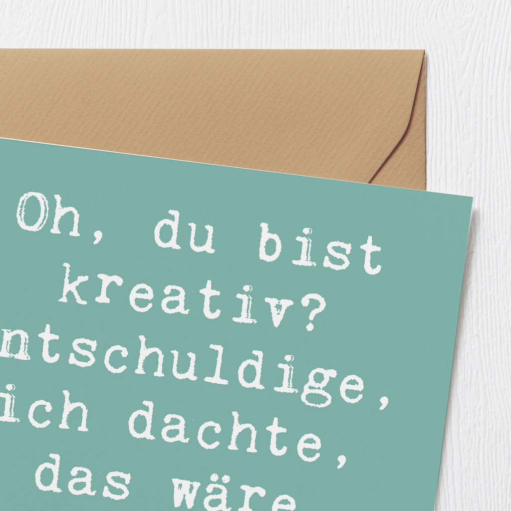 Deluxe Karte Spruch Kreatives Chaos Karte, Grußkarte, Klappkarte, Einladungskarte, Glückwunschkarte, Hochzeitskarte, Geburtstagskarte, Hochwertige Grußkarte, Hochwertige Klappkarte