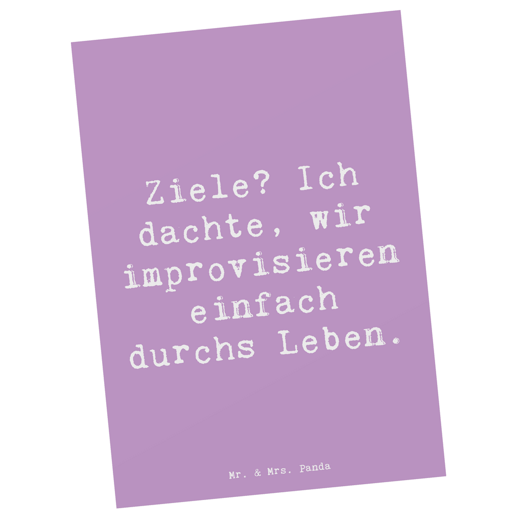 Postkarte Spruch Lebensziele Improvisation Postkarte, Karte, Geschenkkarte, Grußkarte, Einladung, Ansichtskarte, Geburtstagskarte, Einladungskarte, Dankeskarte, Ansichtskarten, Einladung Geburtstag, Einladungskarten Geburtstag