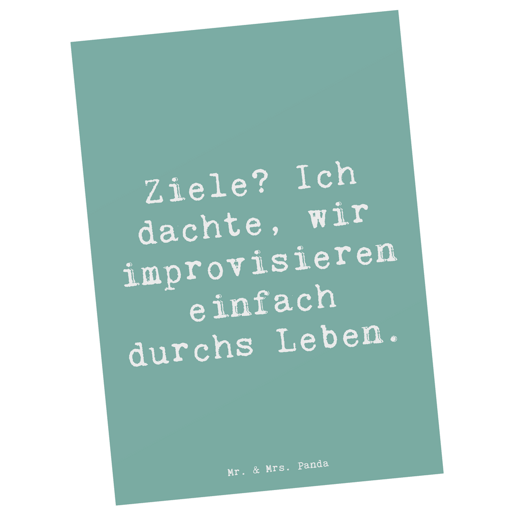 Postkarte Spruch Lebensziele Improvisation Postkarte, Karte, Geschenkkarte, Grußkarte, Einladung, Ansichtskarte, Geburtstagskarte, Einladungskarte, Dankeskarte, Ansichtskarten, Einladung Geburtstag, Einladungskarten Geburtstag