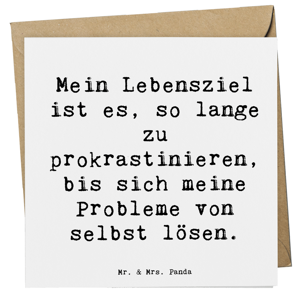 Deluxe Karte Spruch Lebensziele Prokrastination Karte, Grußkarte, Klappkarte, Einladungskarte, Glückwunschkarte, Hochzeitskarte, Geburtstagskarte, Hochwertige Grußkarte, Hochwertige Klappkarte