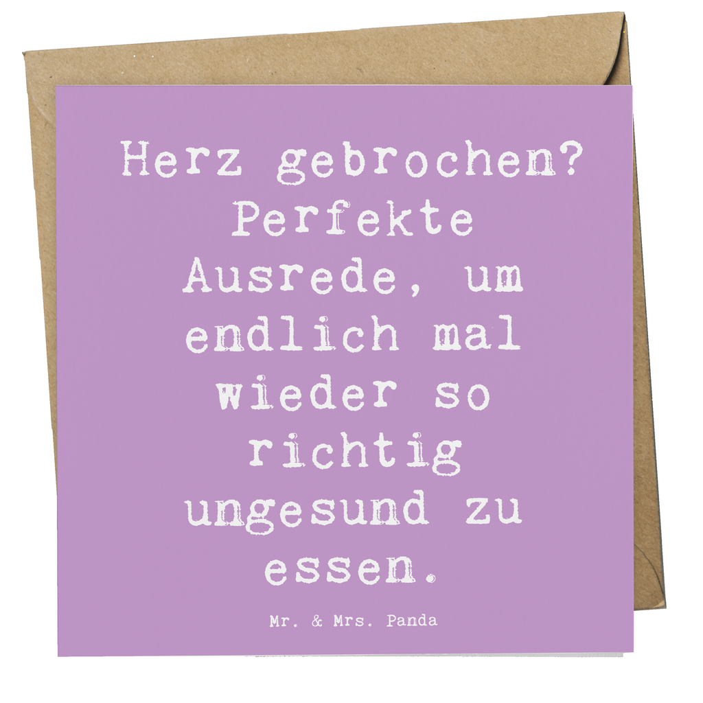 Deluxe Karte Spruch Liebeskummer Tröster Karte, Grußkarte, Klappkarte, Einladungskarte, Glückwunschkarte, Hochzeitskarte, Geburtstagskarte, Hochwertige Grußkarte, Hochwertige Klappkarte