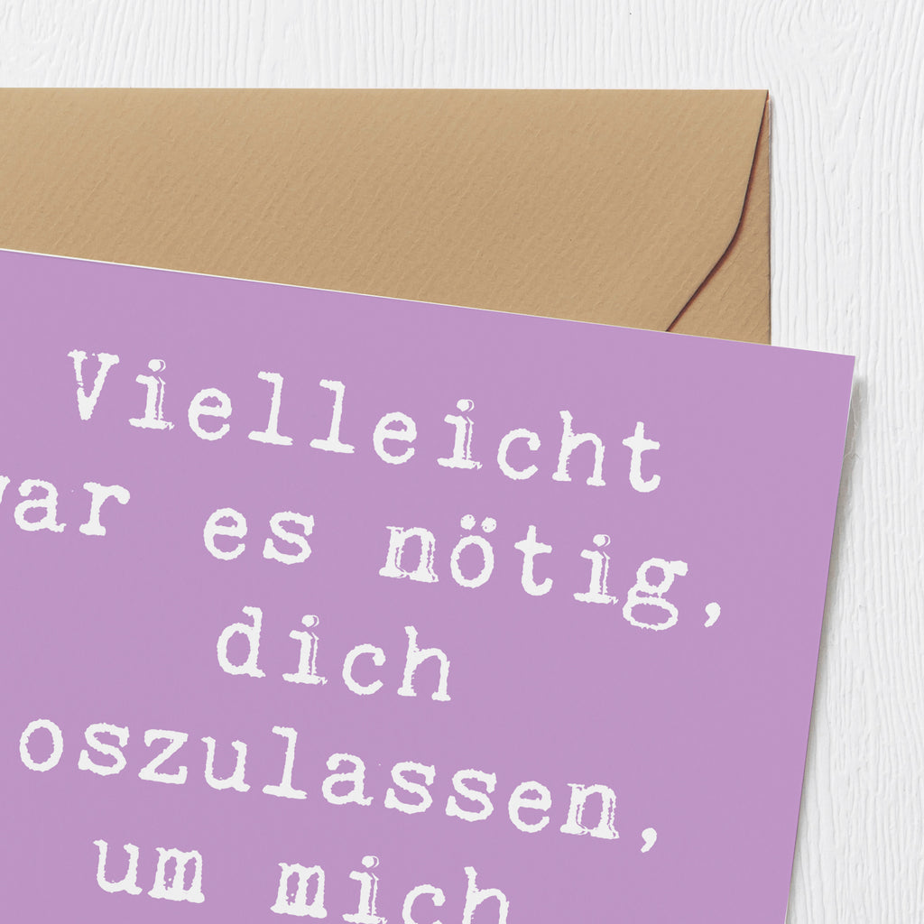 Deluxe Karte Spruch Liebeskummer Selbstfindung Karte, Grußkarte, Klappkarte, Einladungskarte, Glückwunschkarte, Hochzeitskarte, Geburtstagskarte, Hochwertige Grußkarte, Hochwertige Klappkarte