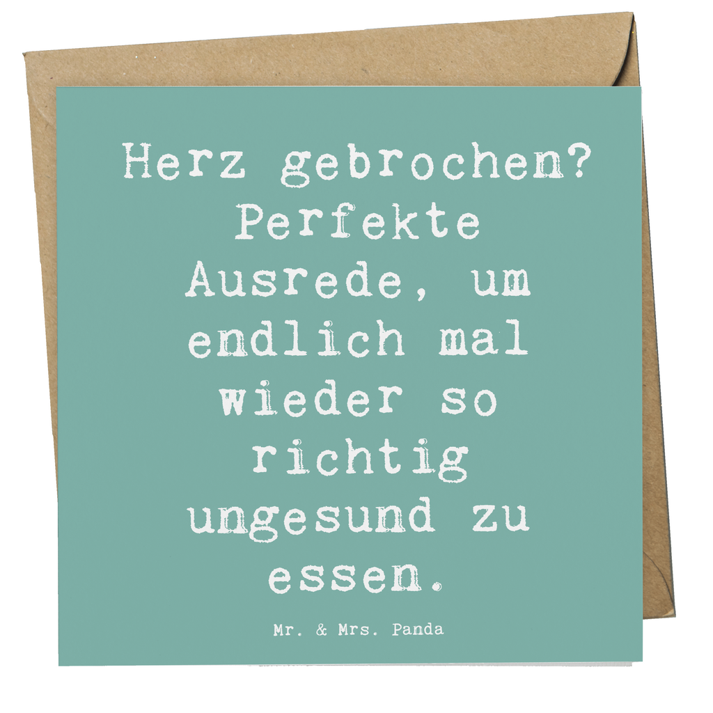 Deluxe Karte Spruch Liebeskummer Tröster Karte, Grußkarte, Klappkarte, Einladungskarte, Glückwunschkarte, Hochzeitskarte, Geburtstagskarte, Hochwertige Grußkarte, Hochwertige Klappkarte