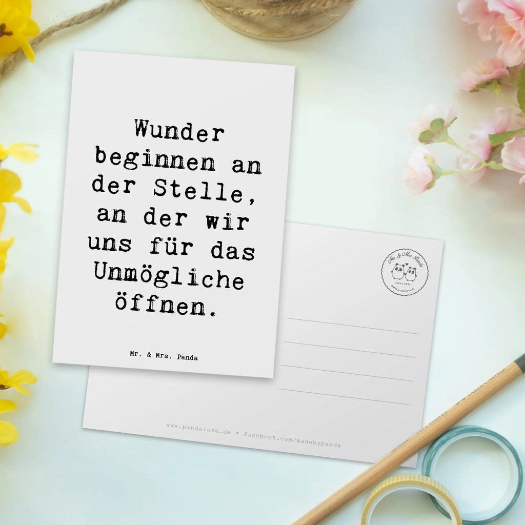 Postkarte Spruch Wunder beginnen Postkarte, Karte, Geschenkkarte, Grußkarte, Einladung, Ansichtskarte, Geburtstagskarte, Einladungskarte, Dankeskarte, Ansichtskarten, Einladung Geburtstag, Einladungskarten Geburtstag