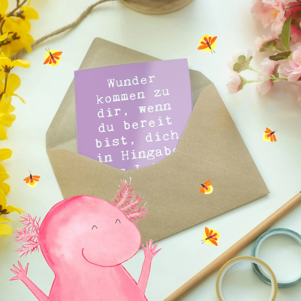 Grußkarte Spruch Wunder Hingabe Grußkarte, Klappkarte, Einladungskarte, Glückwunschkarte, Hochzeitskarte, Geburtstagskarte, Karte, Ansichtskarten