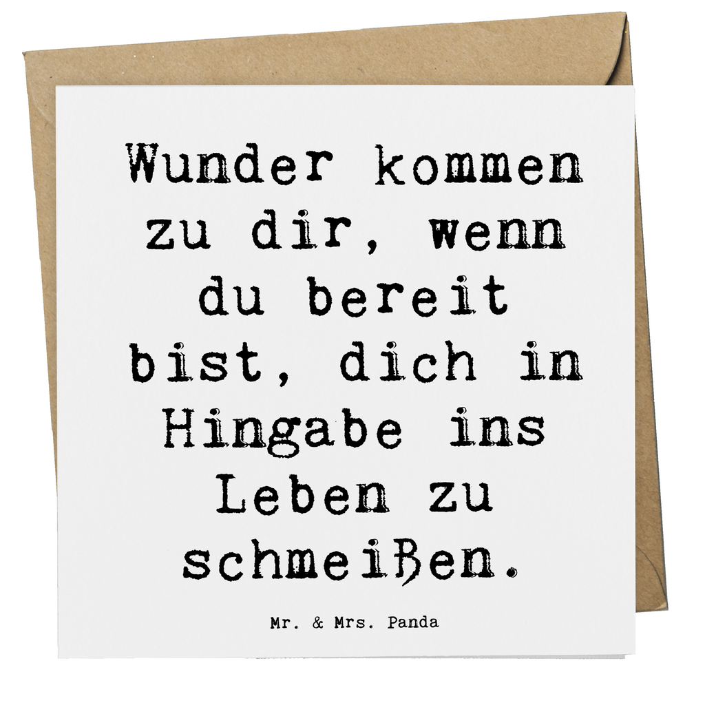 Deluxe Karte Spruch Wunder Hingabe Karte, Grußkarte, Klappkarte, Einladungskarte, Glückwunschkarte, Hochzeitskarte, Geburtstagskarte, Hochwertige Grußkarte, Hochwertige Klappkarte