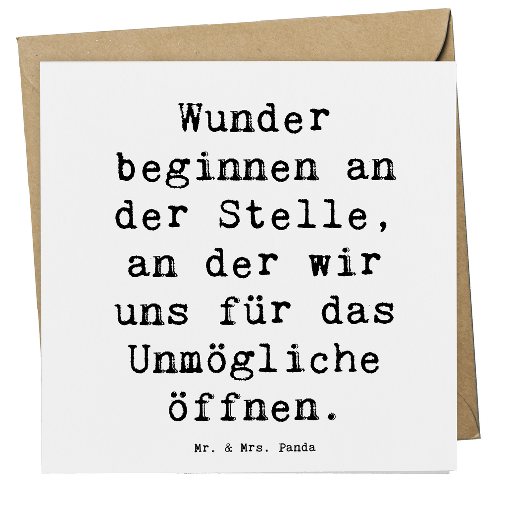 Deluxe Karte Spruch Wunder beginnen Karte, Grußkarte, Klappkarte, Einladungskarte, Glückwunschkarte, Hochzeitskarte, Geburtstagskarte, Hochwertige Grußkarte, Hochwertige Klappkarte