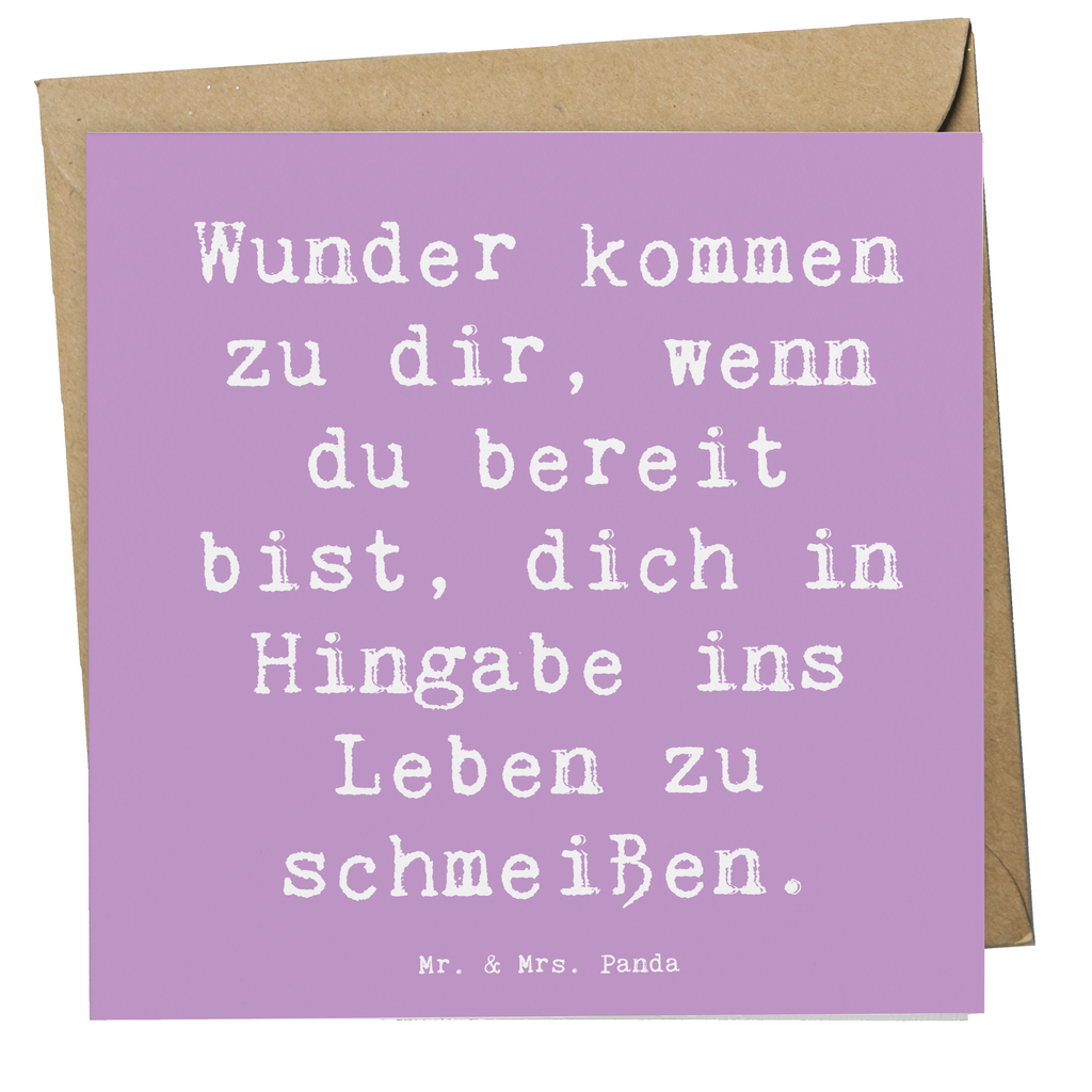 Deluxe Karte Spruch Wunder Hingabe Karte, Grußkarte, Klappkarte, Einladungskarte, Glückwunschkarte, Hochzeitskarte, Geburtstagskarte, Hochwertige Grußkarte, Hochwertige Klappkarte