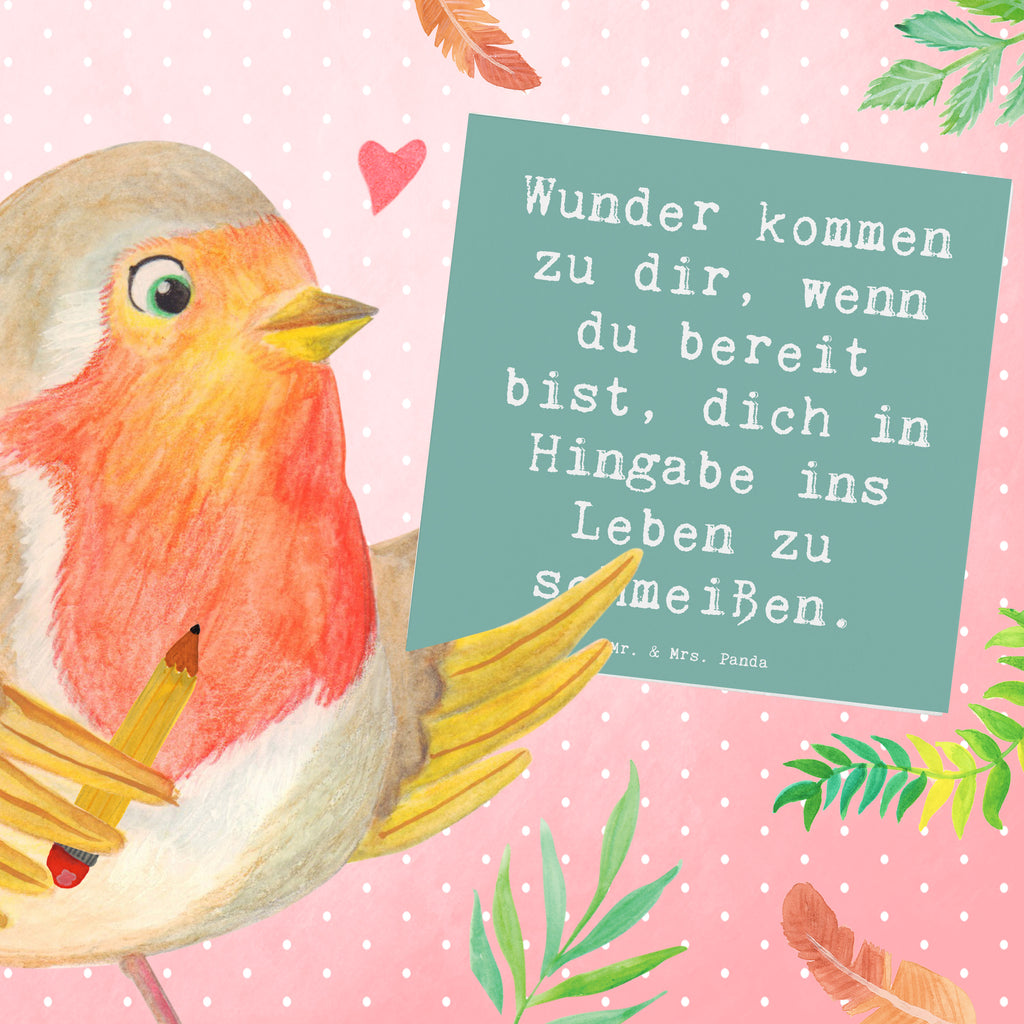 Deluxe Karte Spruch Wunder Hingabe Karte, Grußkarte, Klappkarte, Einladungskarte, Glückwunschkarte, Hochzeitskarte, Geburtstagskarte, Hochwertige Grußkarte, Hochwertige Klappkarte