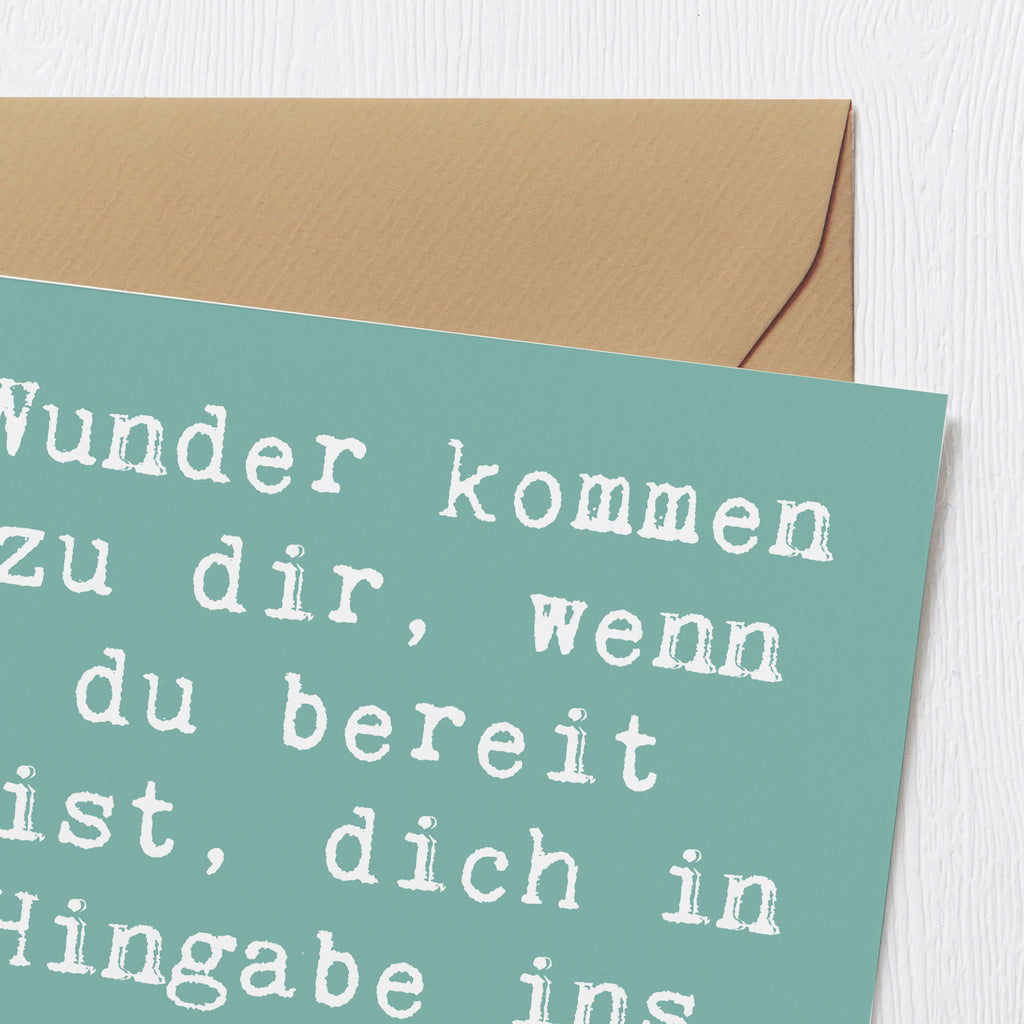 Deluxe Karte Spruch Wunder Hingabe Karte, Grußkarte, Klappkarte, Einladungskarte, Glückwunschkarte, Hochzeitskarte, Geburtstagskarte, Hochwertige Grußkarte, Hochwertige Klappkarte