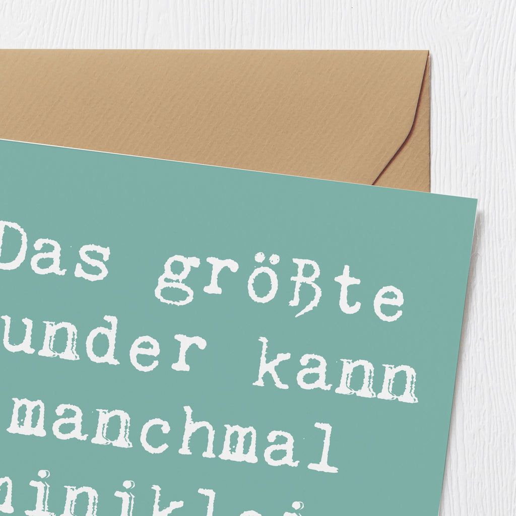 Deluxe Karte Spruch Wunder Entdecken Karte, Grußkarte, Klappkarte, Einladungskarte, Glückwunschkarte, Hochzeitskarte, Geburtstagskarte, Hochwertige Grußkarte, Hochwertige Klappkarte