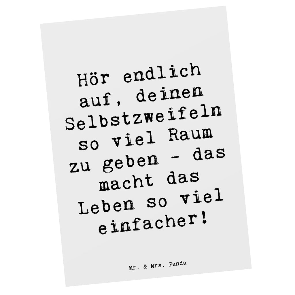 Postkarte Spruch Zweifel an sich selbst Postkarte, Karte, Geschenkkarte, Grußkarte, Einladung, Ansichtskarte, Geburtstagskarte, Einladungskarte, Dankeskarte, Ansichtskarten, Einladung Geburtstag, Einladungskarten Geburtstag