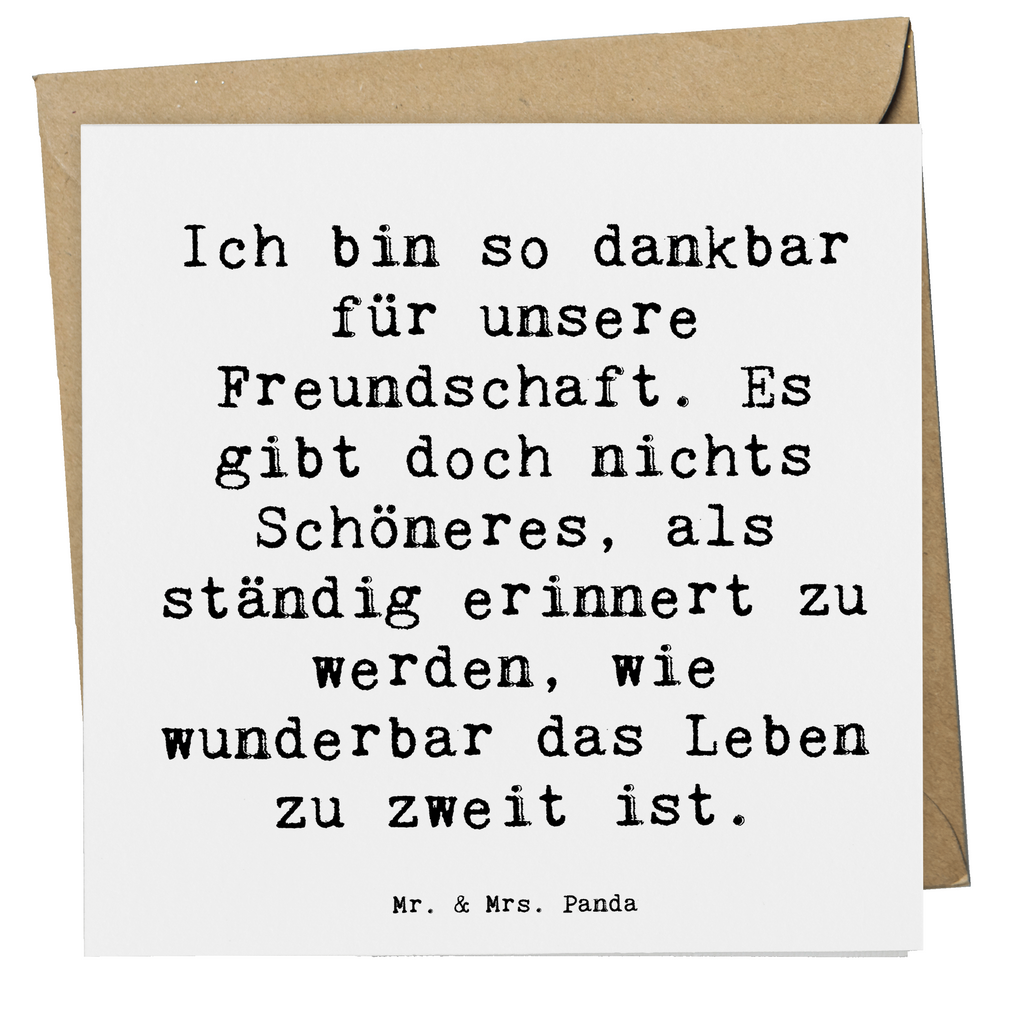 Deluxe Karte Spruch Dankbarkeit für Freundschaft Karte, Grußkarte, Klappkarte, Einladungskarte, Glückwunschkarte, Hochzeitskarte, Geburtstagskarte, Hochwertige Grußkarte, Hochwertige Klappkarte