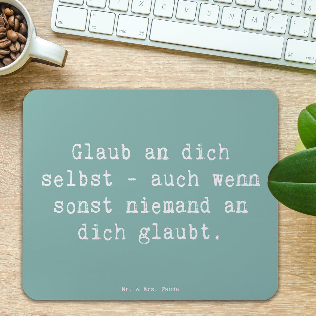 Mauspad Spruch Glaube an dich selbst Mousepad, Computer zubehör, Büroausstattung, PC Zubehör, Arbeitszimmer, Mauspad, Einzigartiges Mauspad, Designer Mauspad, Mausunterlage, Mauspad Büro