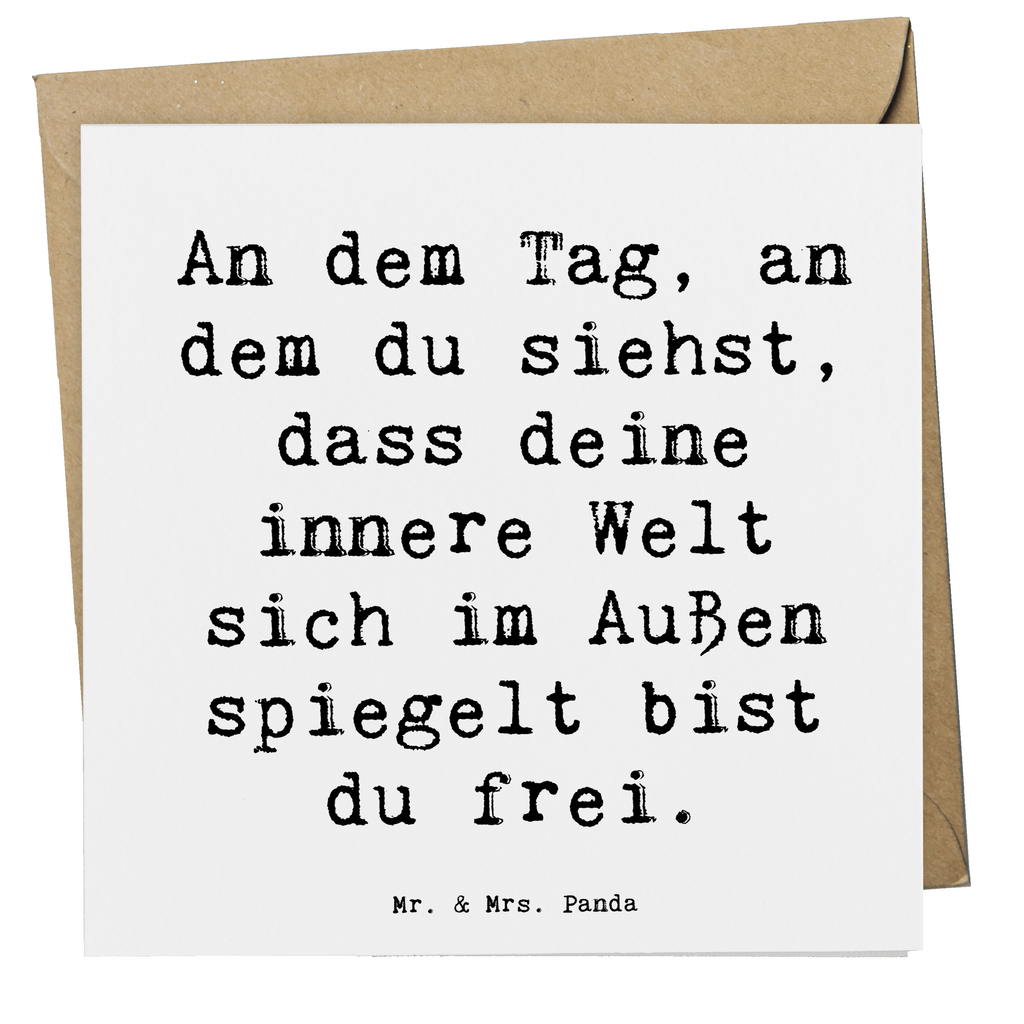 Deluxe Karte Spruch Selbstreflexion Freiheit Karte, Grußkarte, Klappkarte, Einladungskarte, Glückwunschkarte, Hochzeitskarte, Geburtstagskarte, Hochwertige Grußkarte, Hochwertige Klappkarte