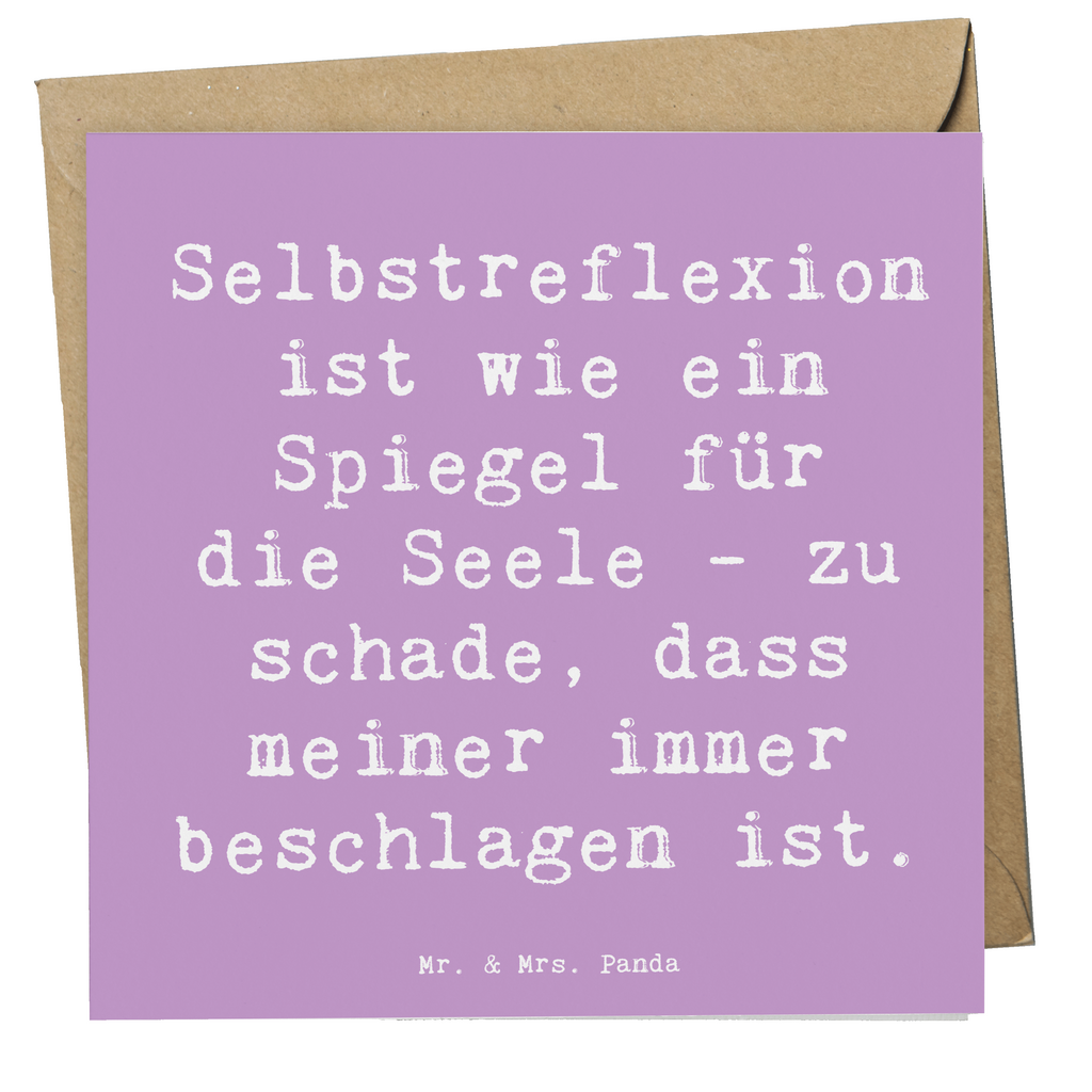 Deluxe Karte Spruch Selbstreflexion Spiegel Karte, Grußkarte, Klappkarte, Einladungskarte, Glückwunschkarte, Hochzeitskarte, Geburtstagskarte, Hochwertige Grußkarte, Hochwertige Klappkarte