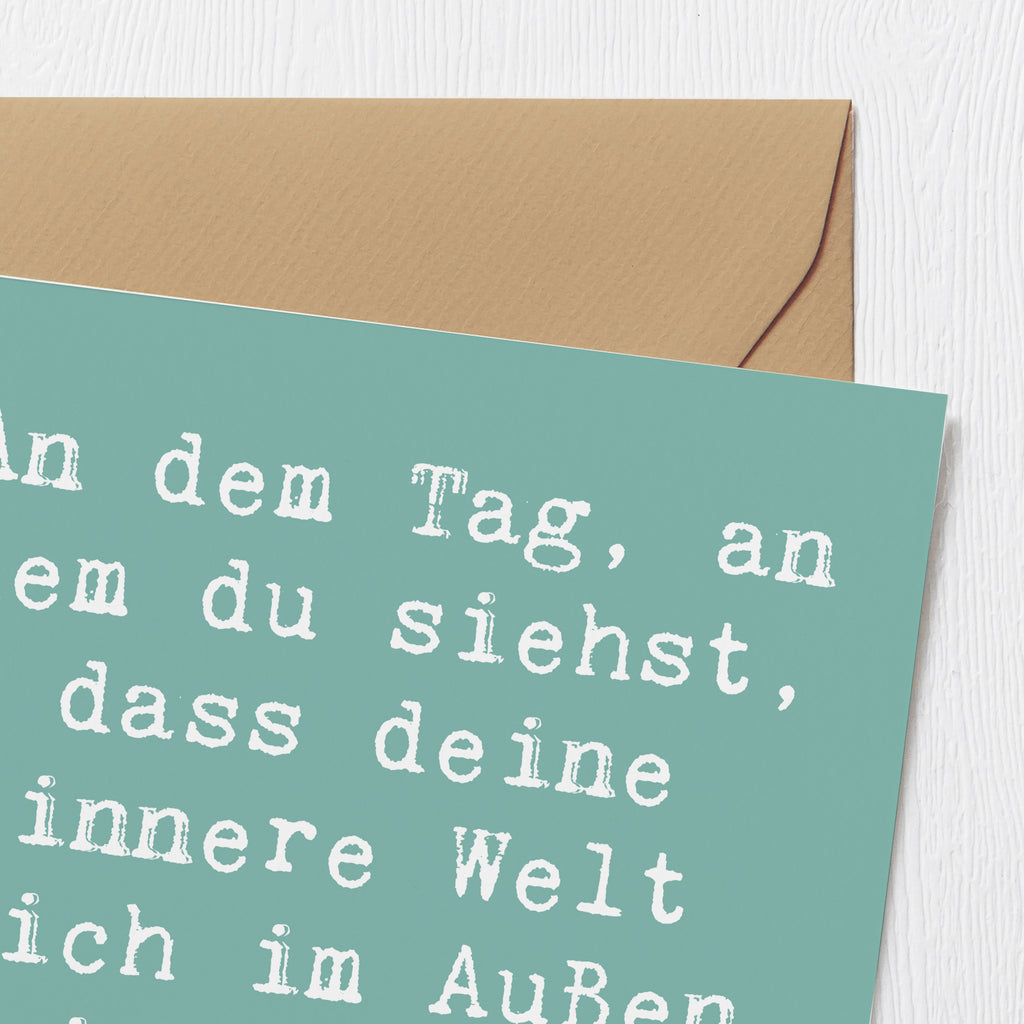 Deluxe Karte Spruch Selbstreflexion Freiheit Karte, Grußkarte, Klappkarte, Einladungskarte, Glückwunschkarte, Hochzeitskarte, Geburtstagskarte, Hochwertige Grußkarte, Hochwertige Klappkarte