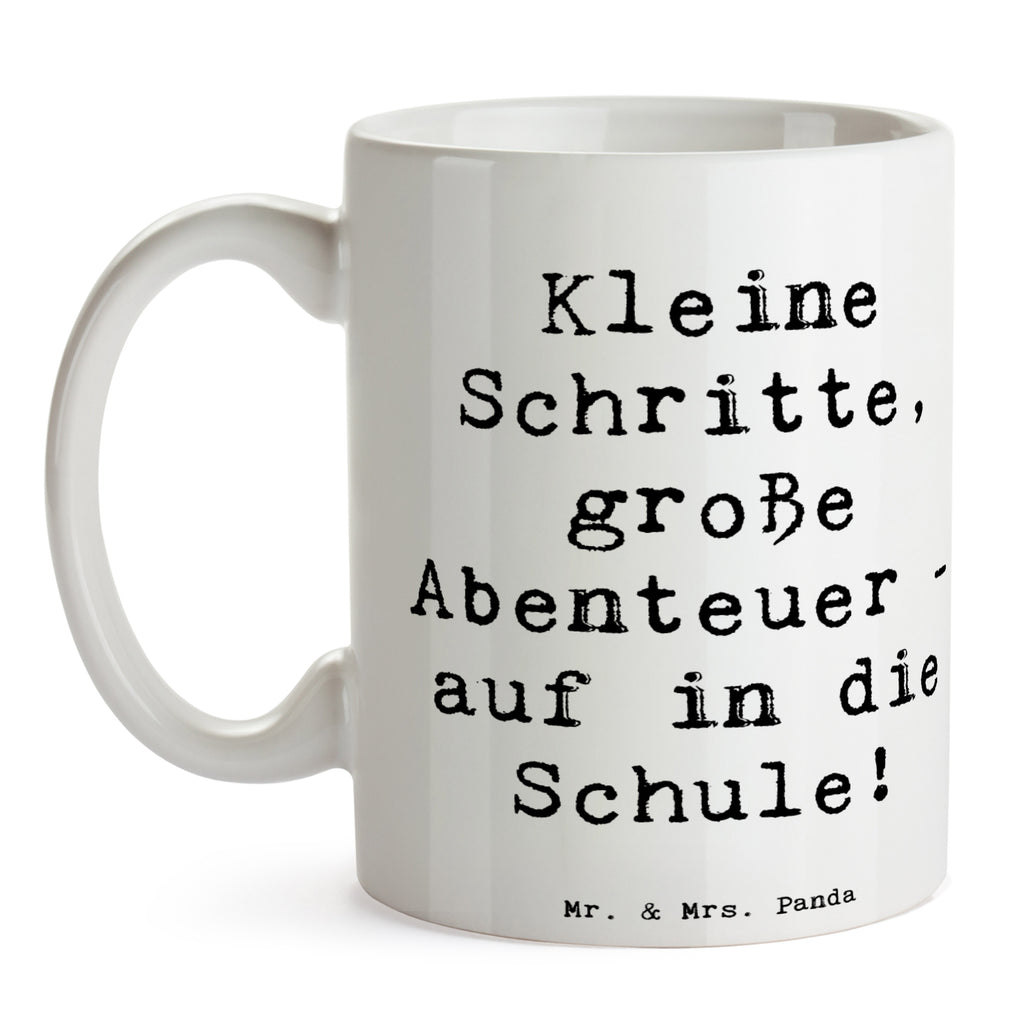 Tasse Spruch Schulanfang Abenteuer Tasse, Kaffeetasse, Teetasse, Becher, Kaffeebecher, Teebecher, Keramiktasse, Porzellantasse, Büro Tasse, Geschenk Tasse, Tasse Sprüche, Tasse Motive, Kaffeetassen, Tasse bedrucken, Designer Tasse, Cappuccino Tassen, Schöne Teetassen