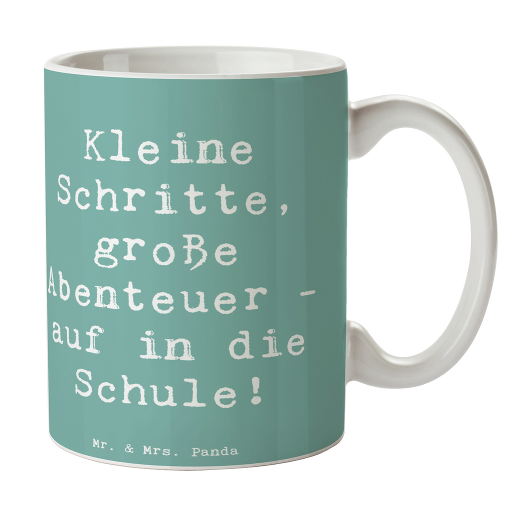 Tasse Spruch Schulanfang Abenteuer Tasse, Kaffeetasse, Teetasse, Becher, Kaffeebecher, Teebecher, Keramiktasse, Porzellantasse, Büro Tasse, Geschenk Tasse, Tasse Sprüche, Tasse Motive, Kaffeetassen, Tasse bedrucken, Designer Tasse, Cappuccino Tassen, Schöne Teetassen