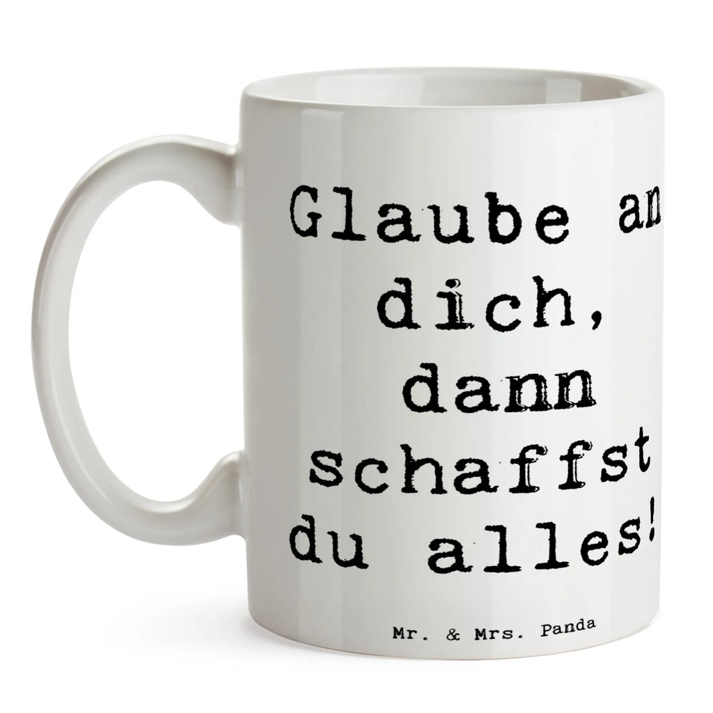 Tasse Spruch Angst überwinden Tasse, Kaffeetasse, Teetasse, Becher, Kaffeebecher, Teebecher, Keramiktasse, Porzellantasse, Büro Tasse, Geschenk Tasse, Tasse Sprüche, Tasse Motive, Kaffeetassen, Tasse bedrucken, Designer Tasse, Cappuccino Tassen, Schöne Teetassen