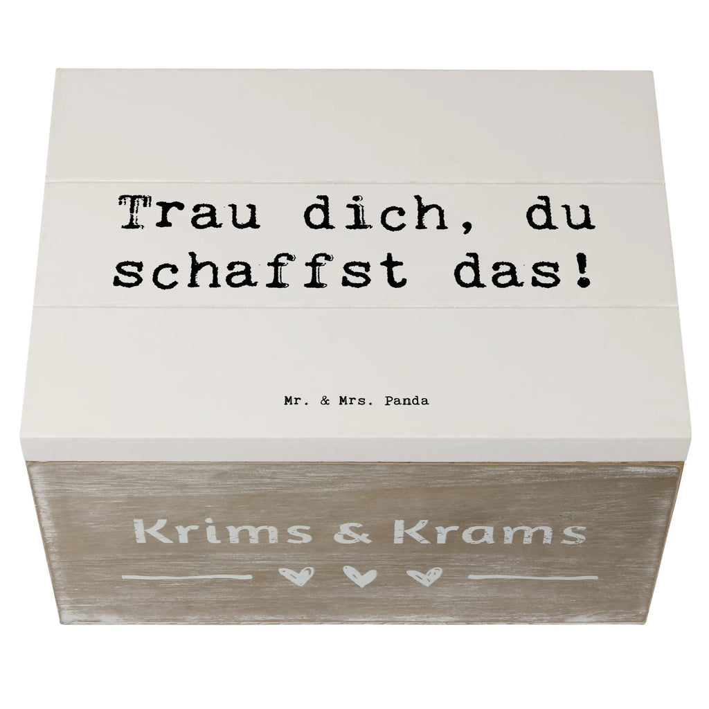 Holzkiste Spruch Angst überwinden Holzkiste, Kiste, Schatzkiste, Truhe, Schatulle, XXL, Erinnerungsbox, Erinnerungskiste, Dekokiste, Aufbewahrungsbox, Geschenkbox, Geschenkdose