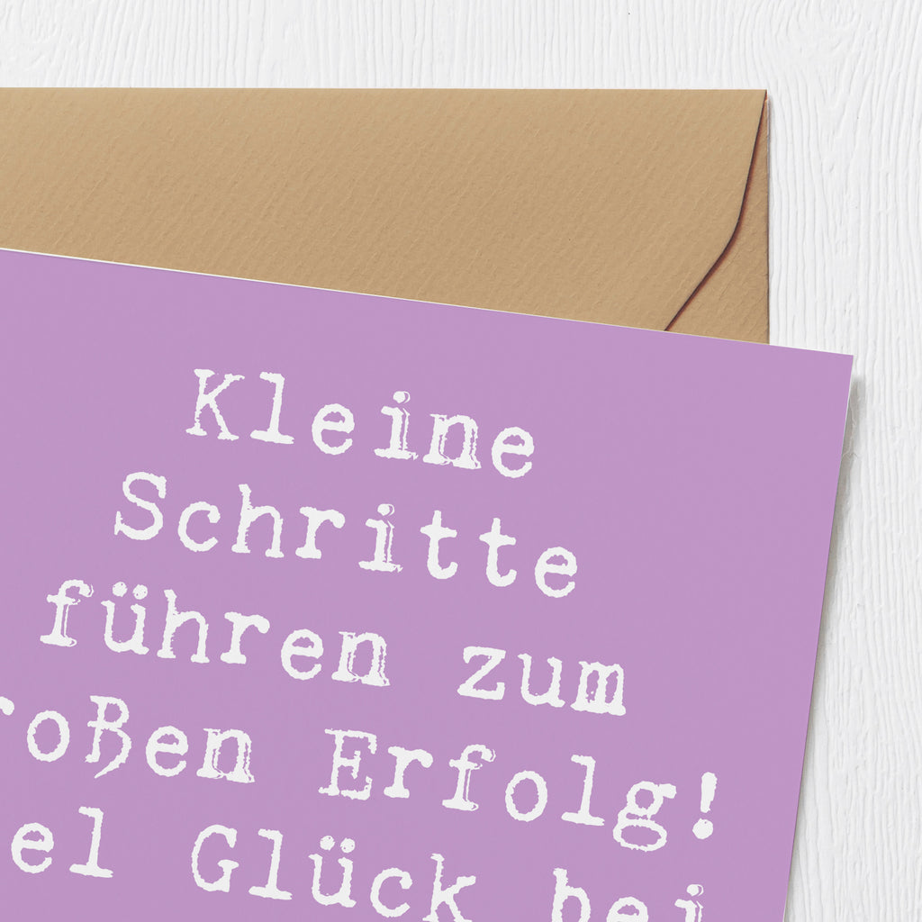 Deluxe Karte Kleine Schritte führen zum großen Erfolg! Viel Glück bei deiner Prüfung!